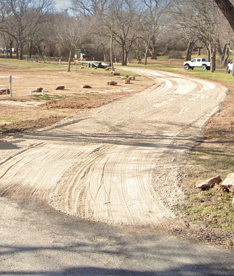 Winding road into Cozy Acre